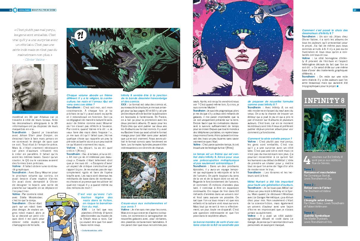 Article de Geek Le Mag sur Infinity 8 page 2